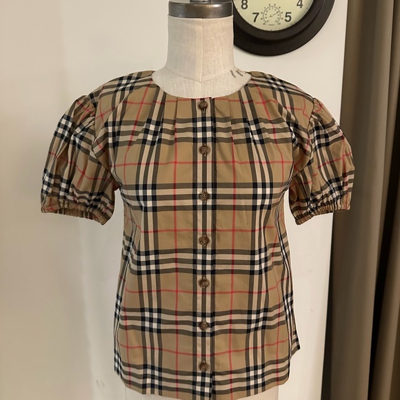 Burberry Girl's Sheryl Check-Print Blouse - Picture 7 of 7